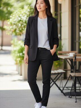 vince camuto ruched sleeve ponte blazer size XS